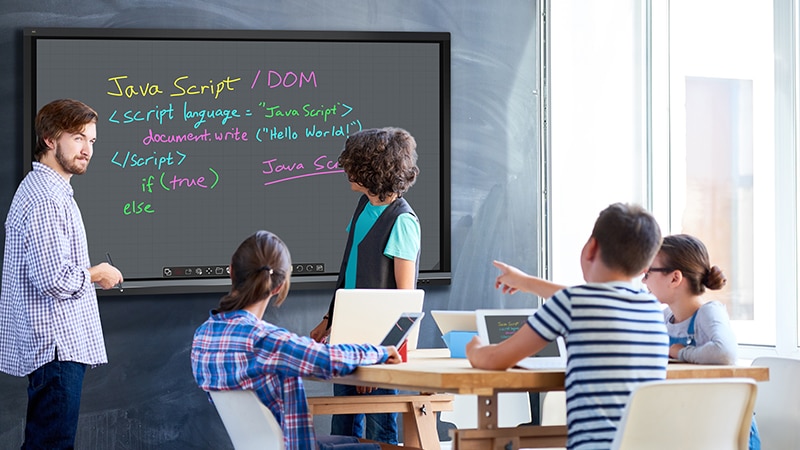 ViewBoard Interactive Display in a classroom setting