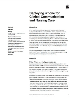 Deploying iPhone for Clinical Communicationand Nursing Care