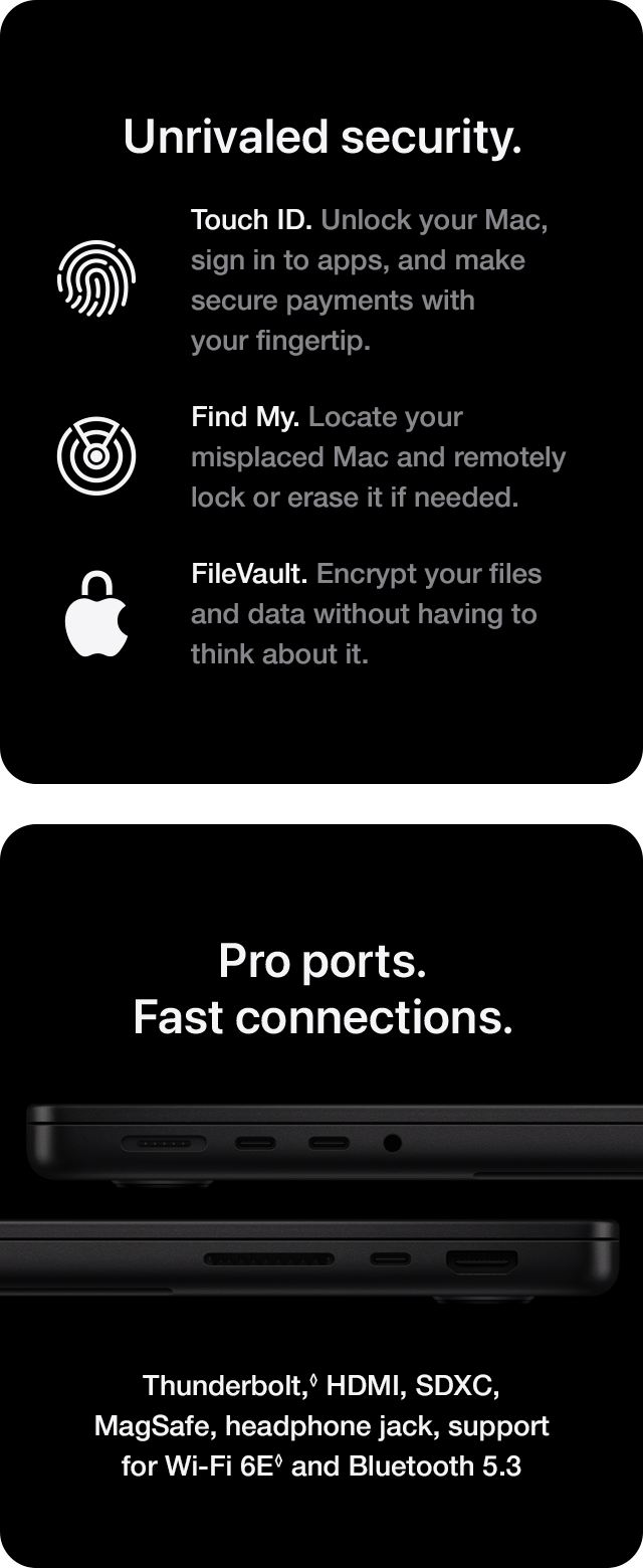 Unrivaled security. Pro ports. Fast connections.